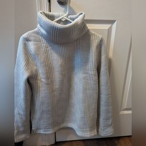 J Crew Gray Plaid Turtleneck NWT Size S